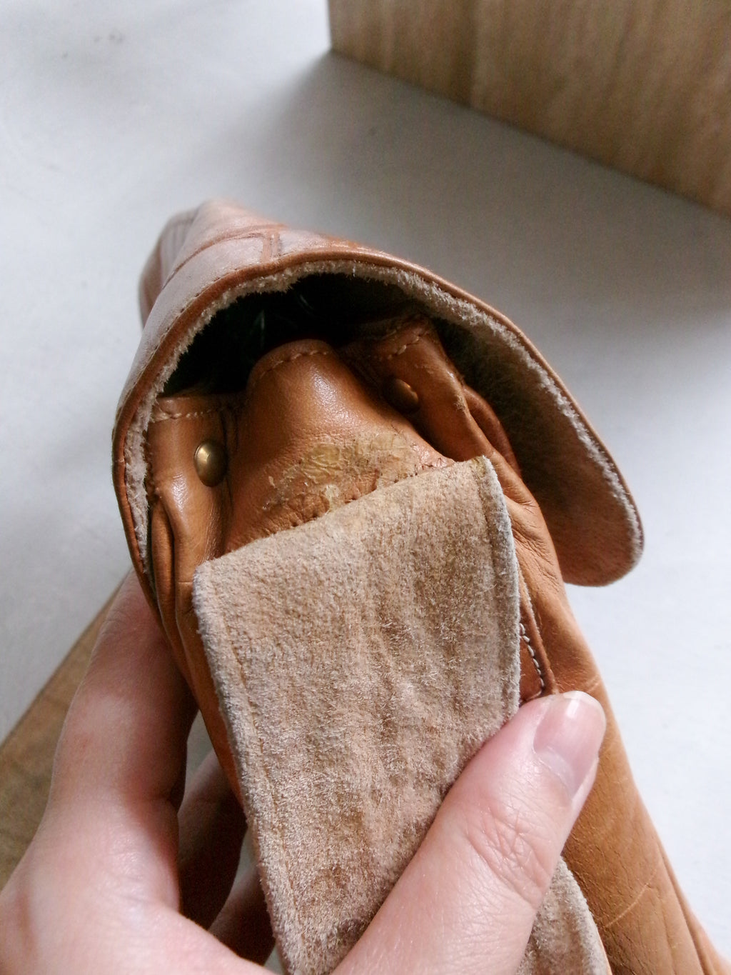 70s Italy made leather bag