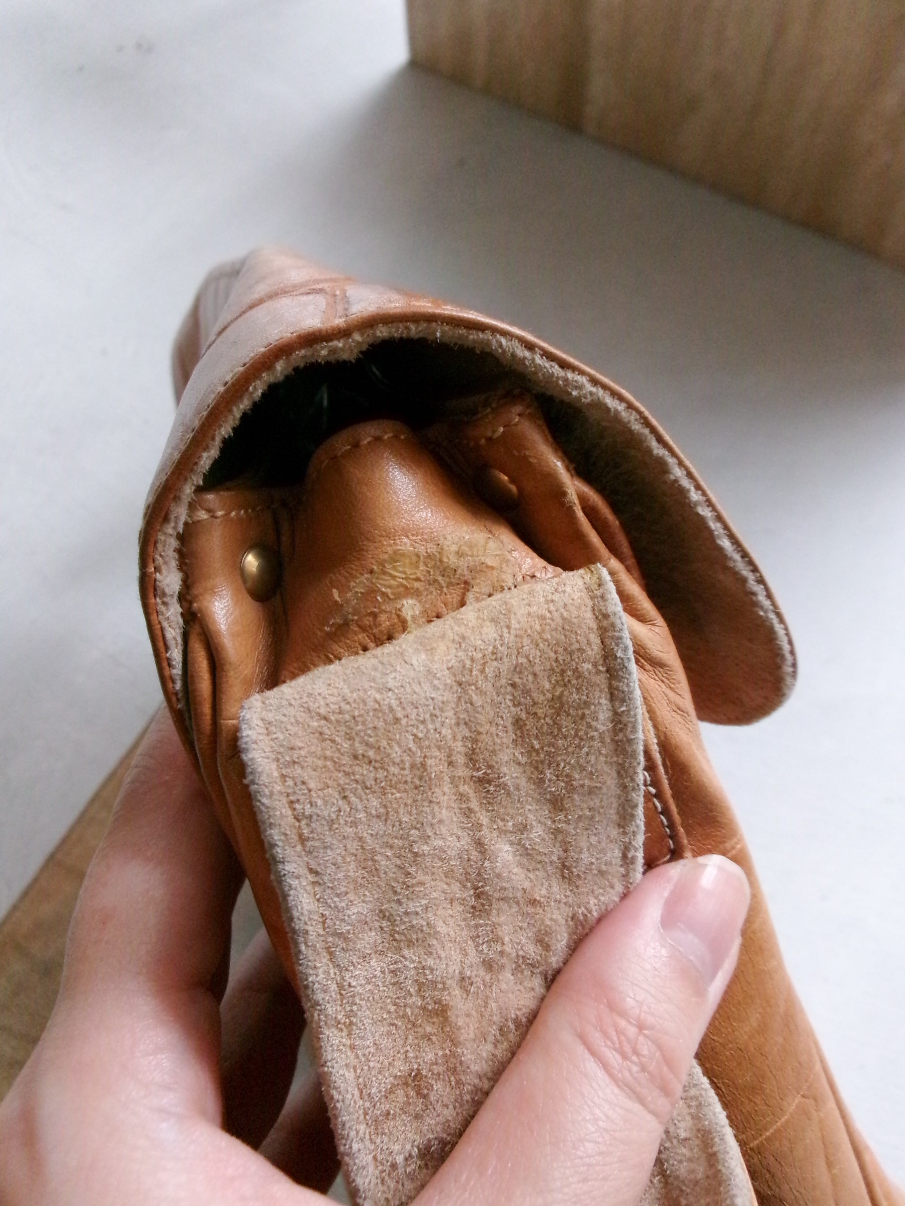 70s Italy made leather bag