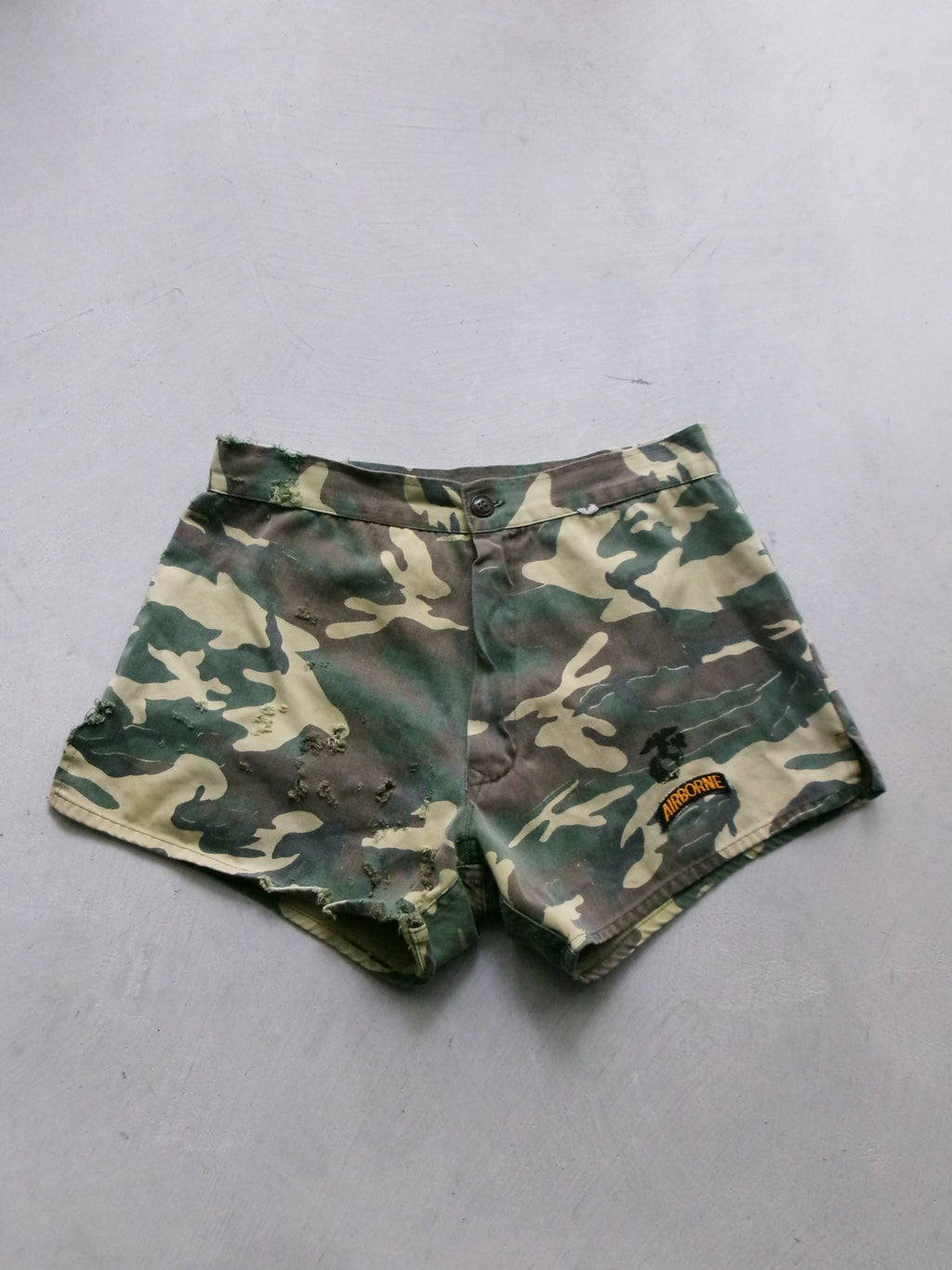 60s vietnam camouflage pattern military short pants