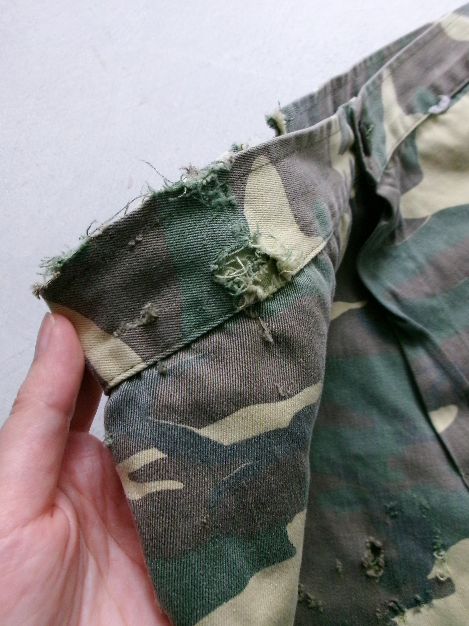 60s vietnam camouflage pattern military short pants