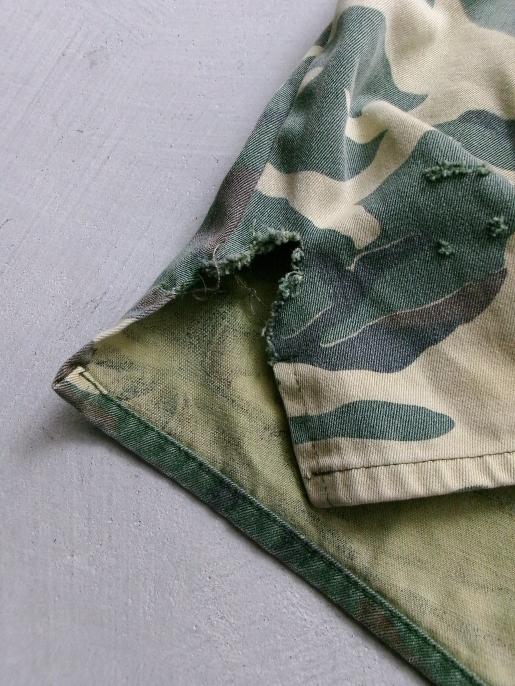 60s vietnam camouflage pattern military short pants