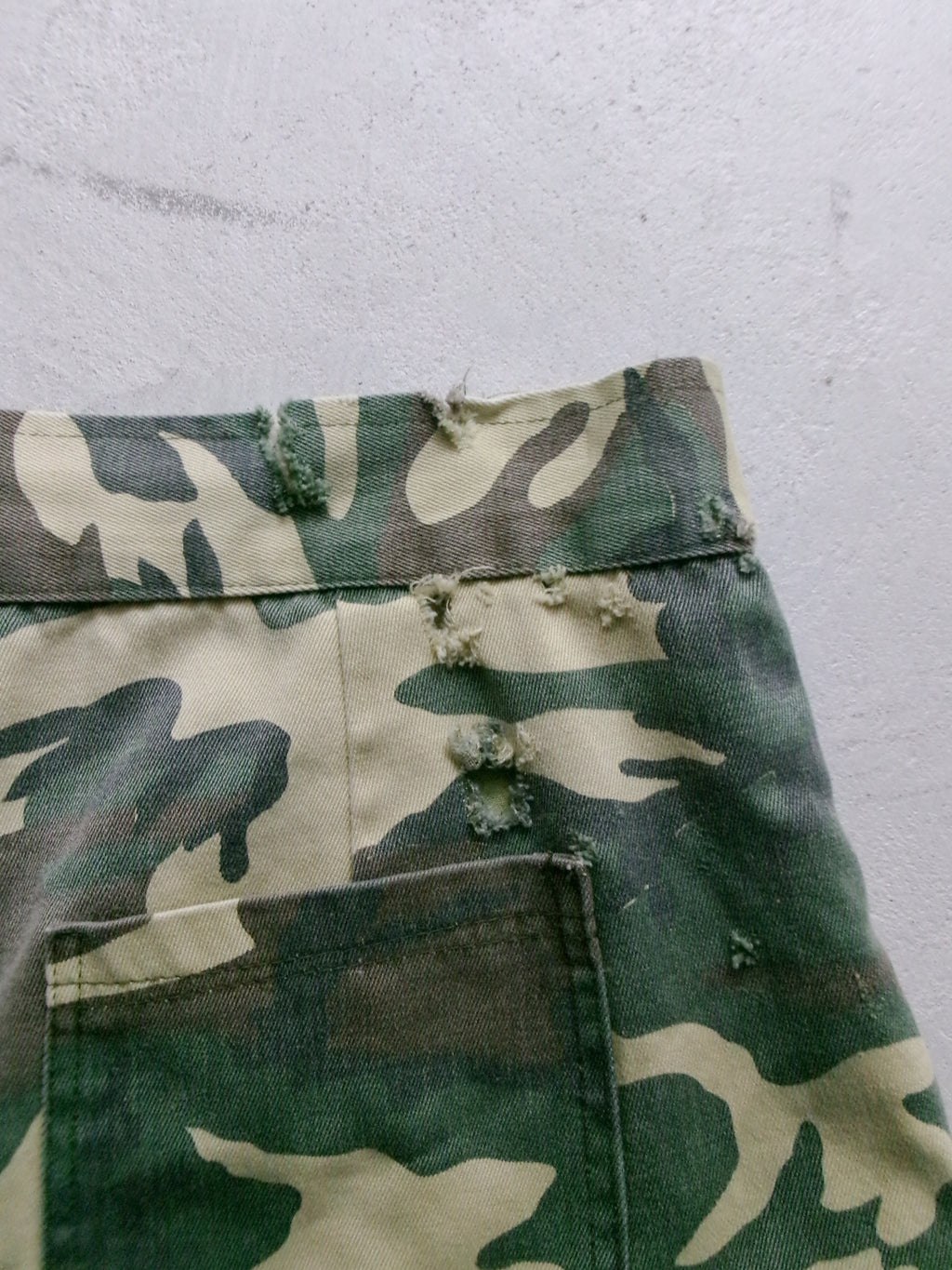 60s vietnam camouflage pattern military short pants