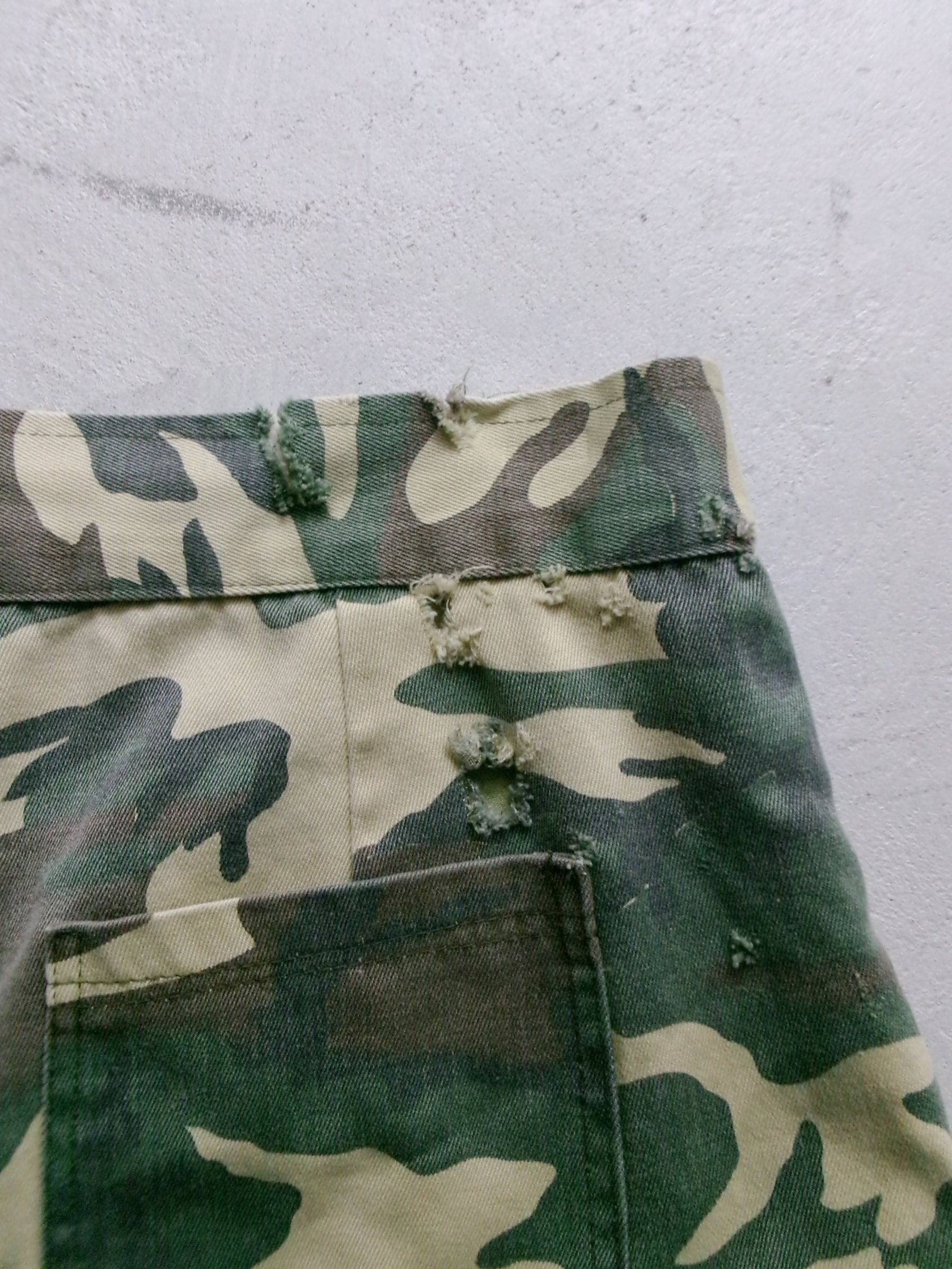 60s vietnam camouflage pattern military short pants