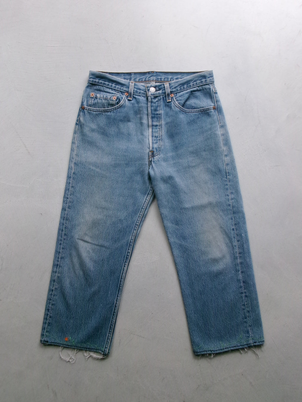 Levis 501 USA cut off embroidery denim