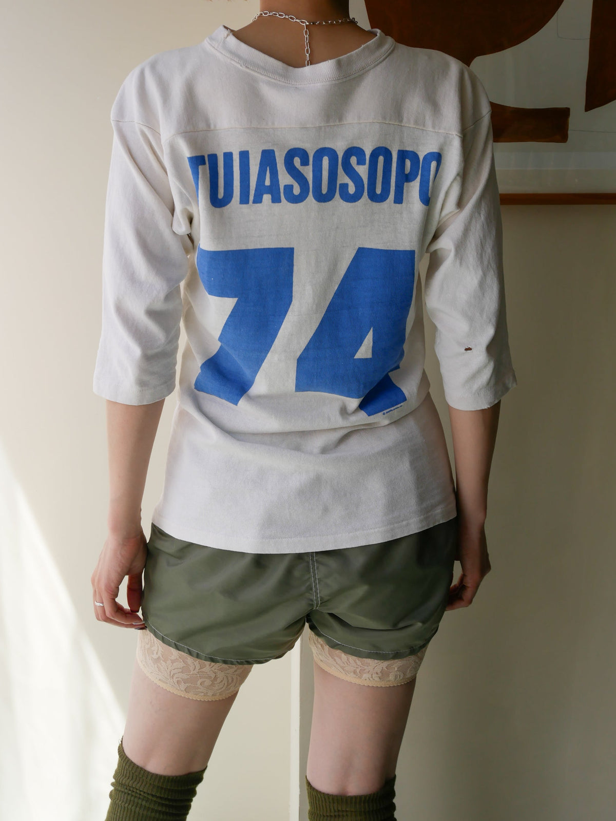 70s khaki nylon shorts
