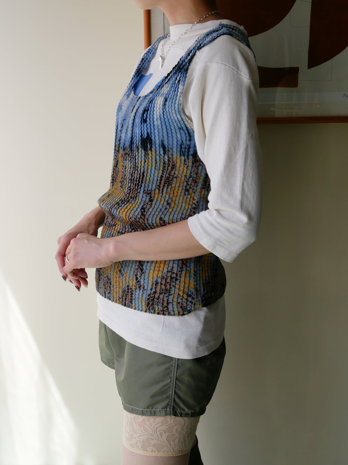 90s NICOLA designers shirring tank