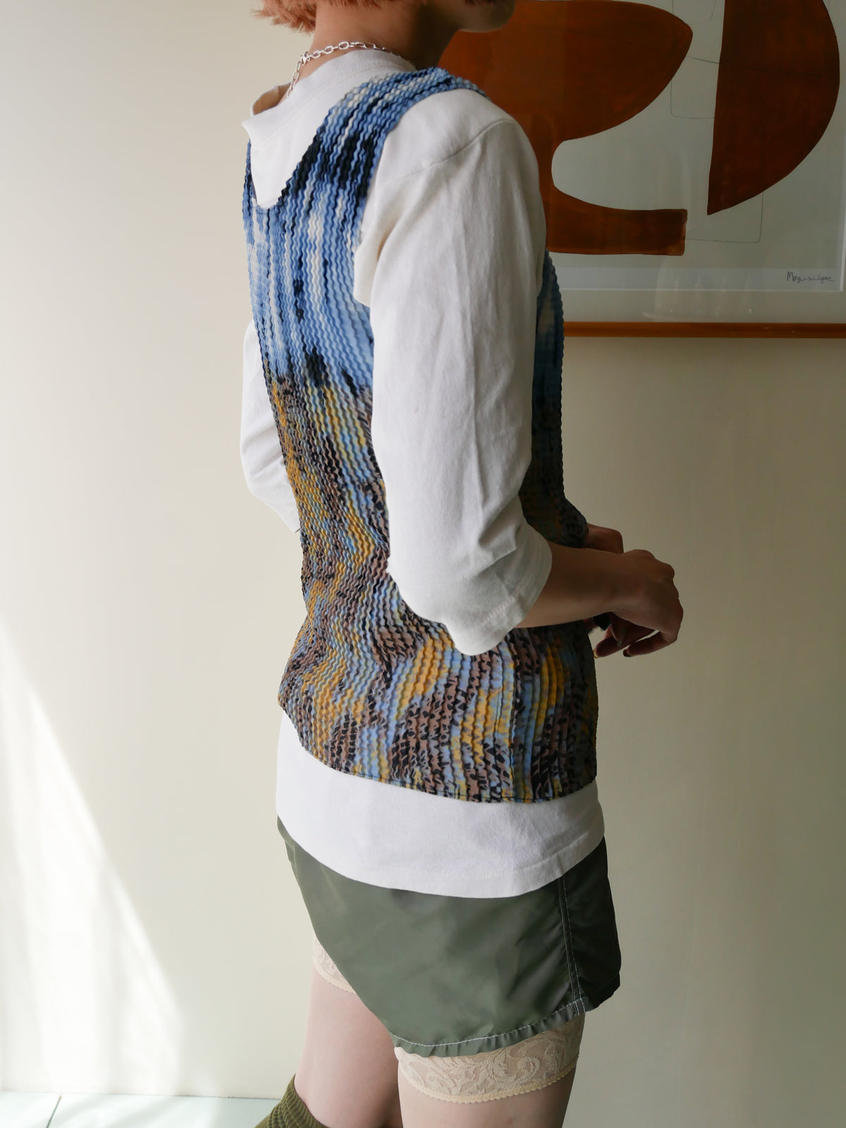 90s NICOLA designers shirring tank
