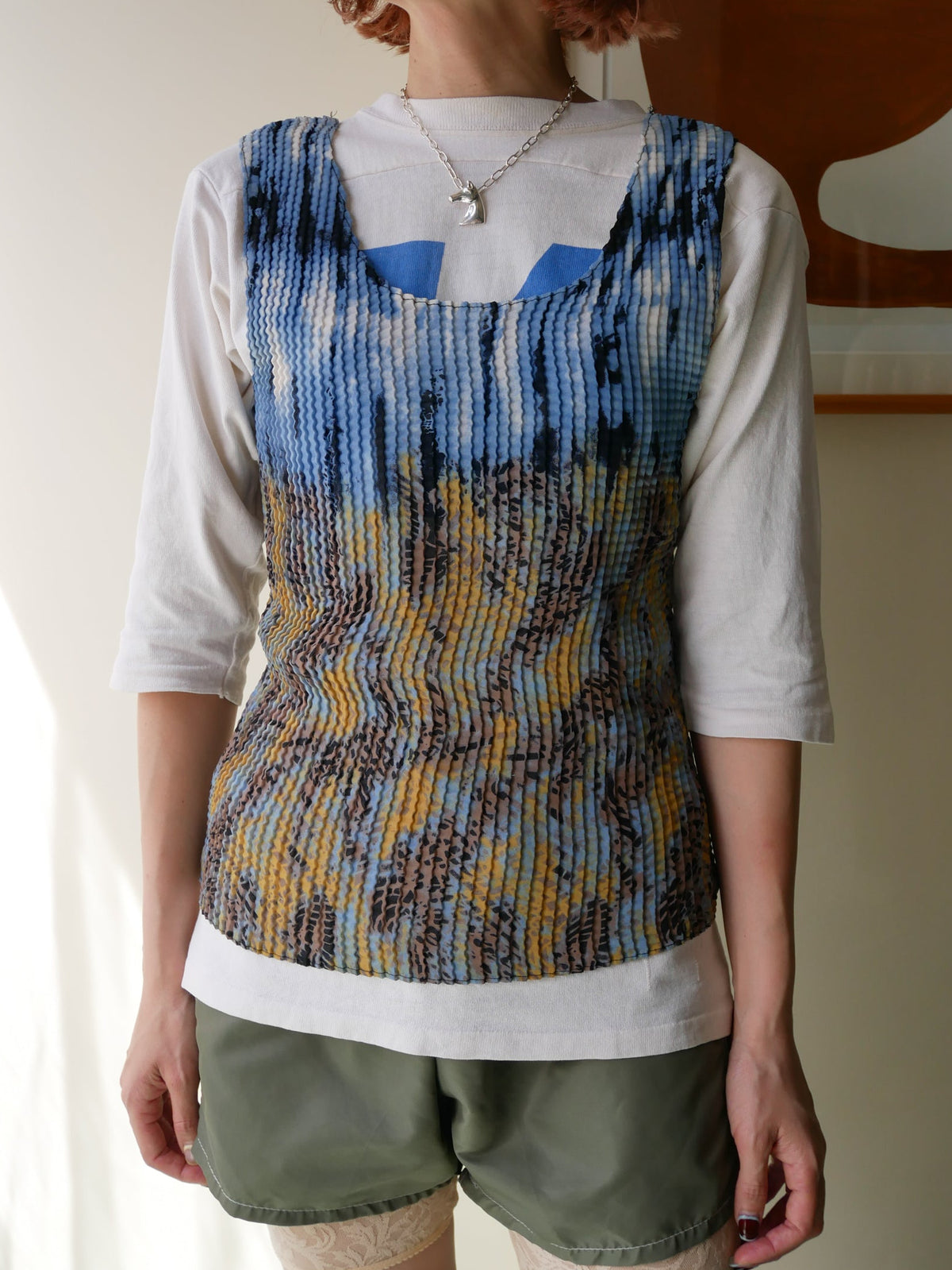 90s NICOLA designers shirring tank