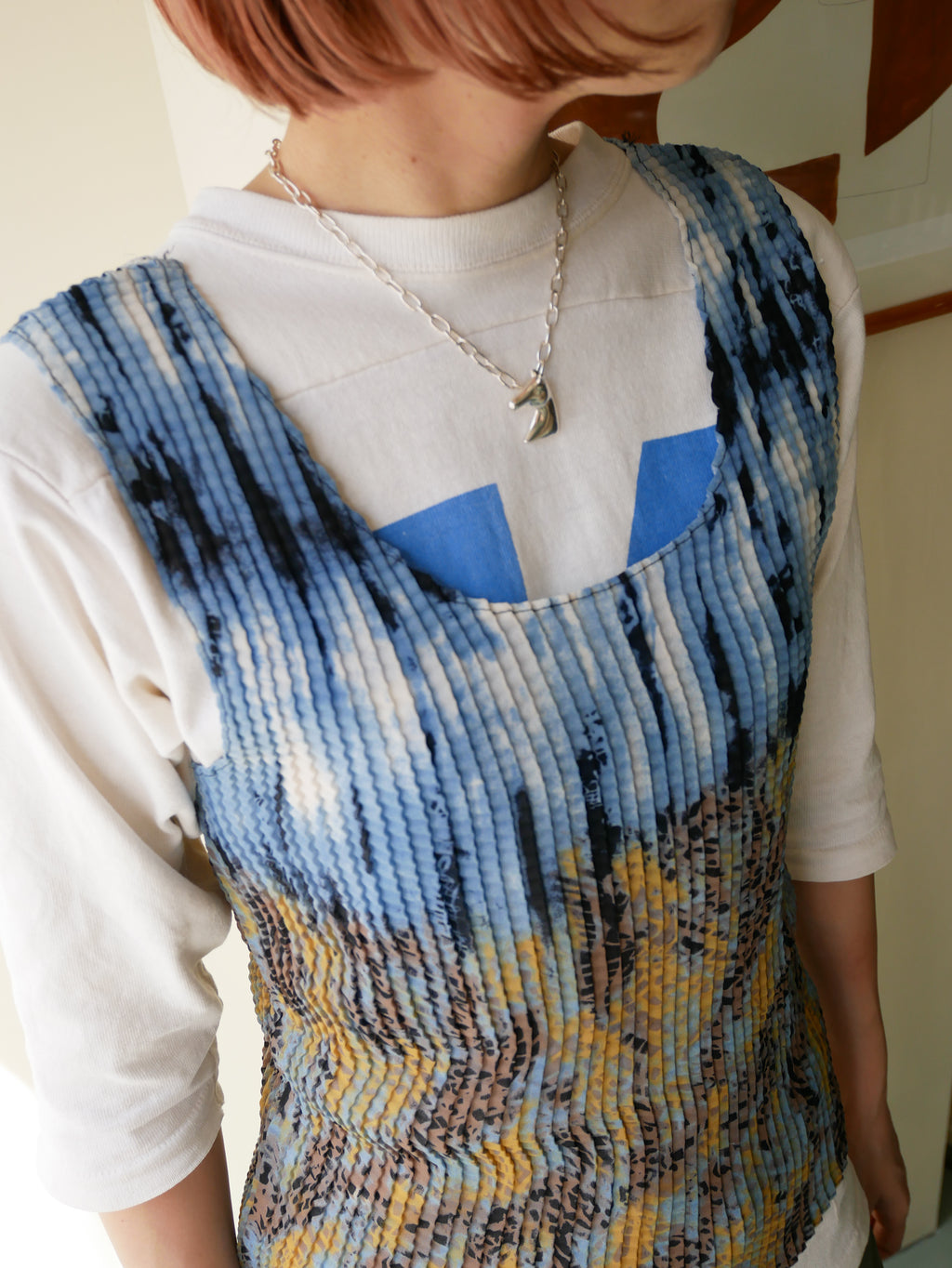 90s NICOLA designers shirring tank