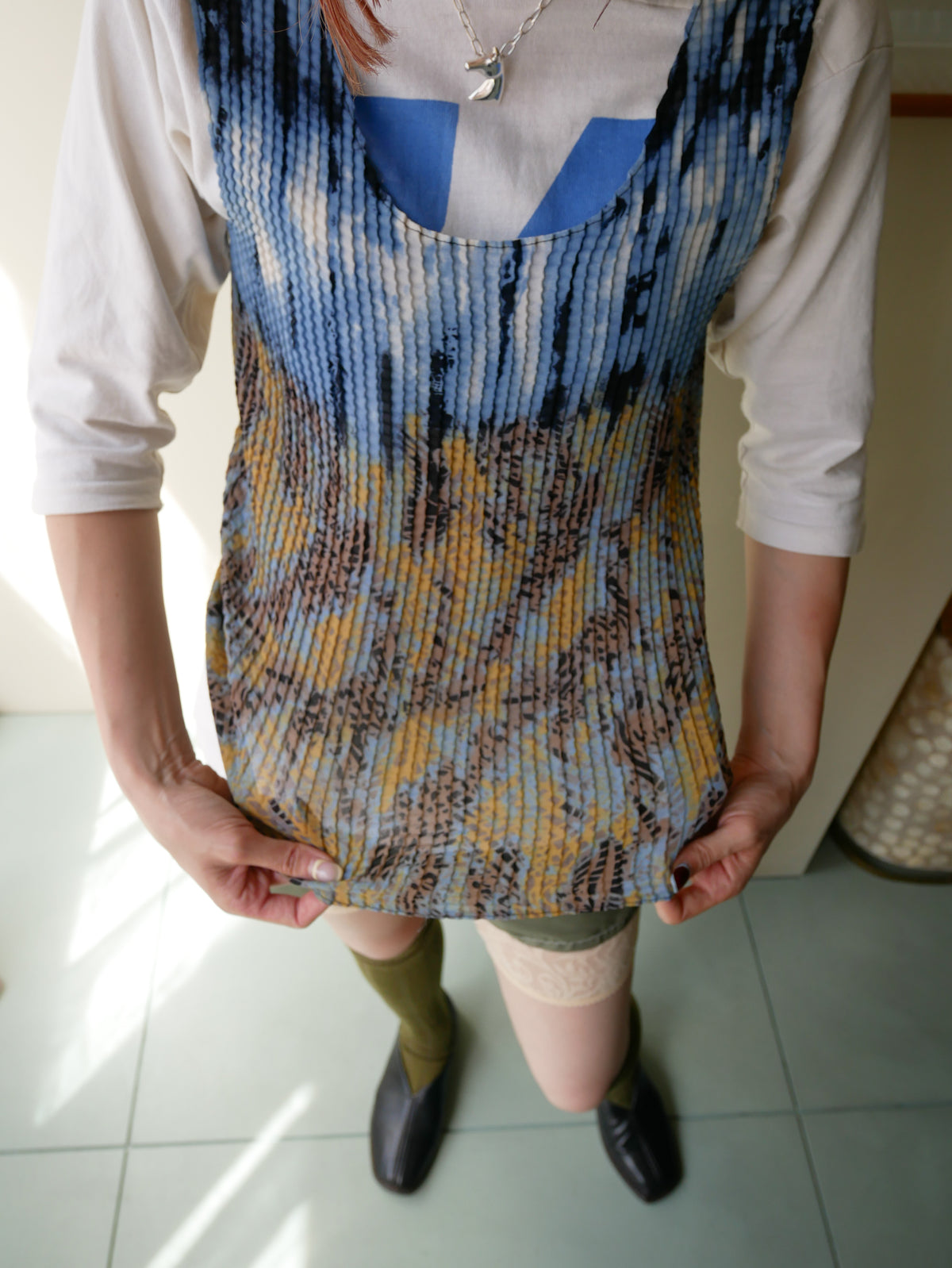 90s NICOLA designers shirring tank
