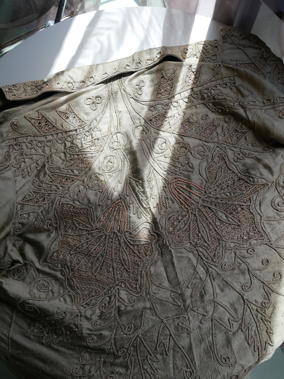 80s SANDY STARKMAN Tape ribbon art silk jacket
