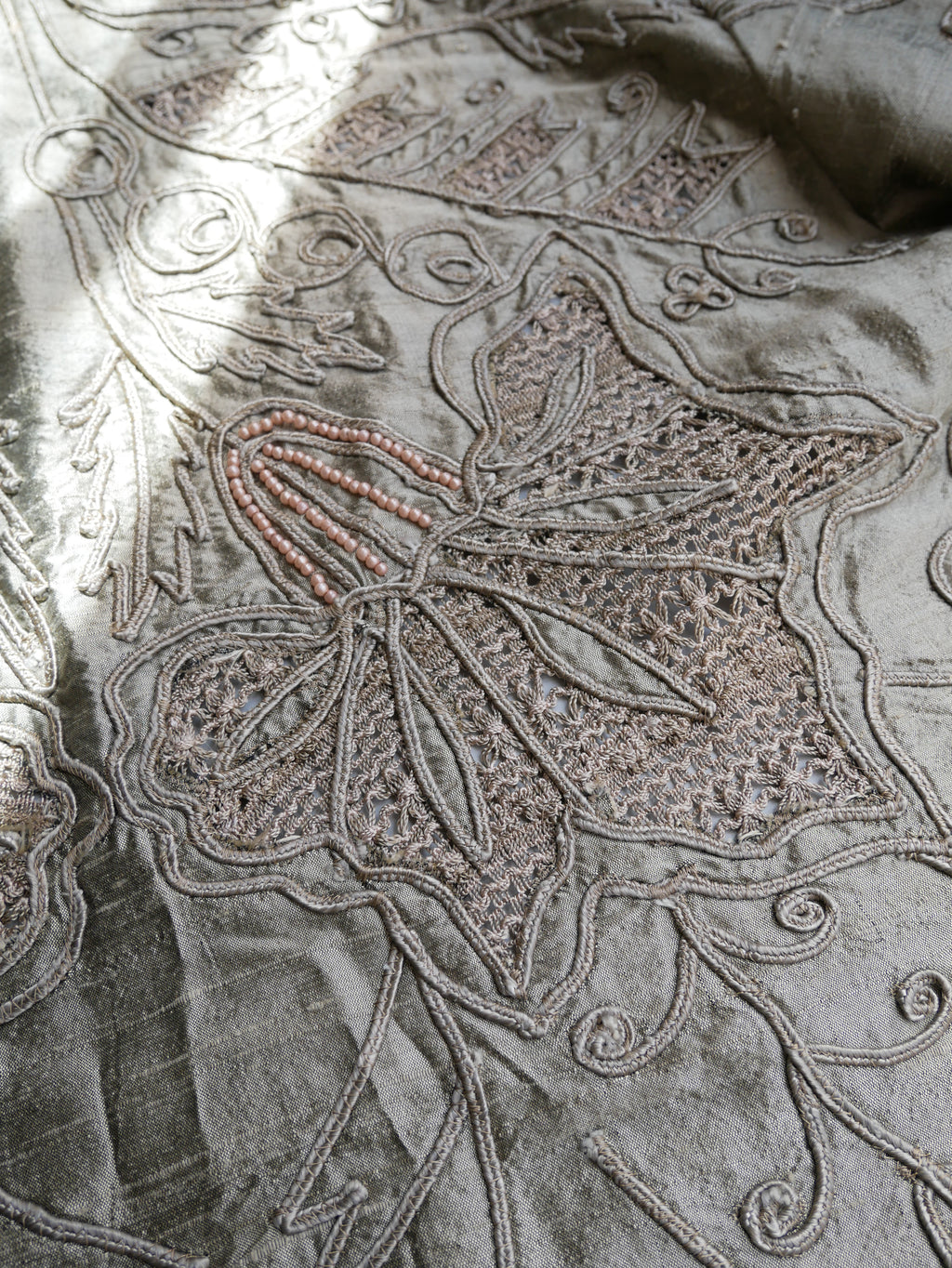 80s SANDY STARKMAN Tape ribbon art silk jacket