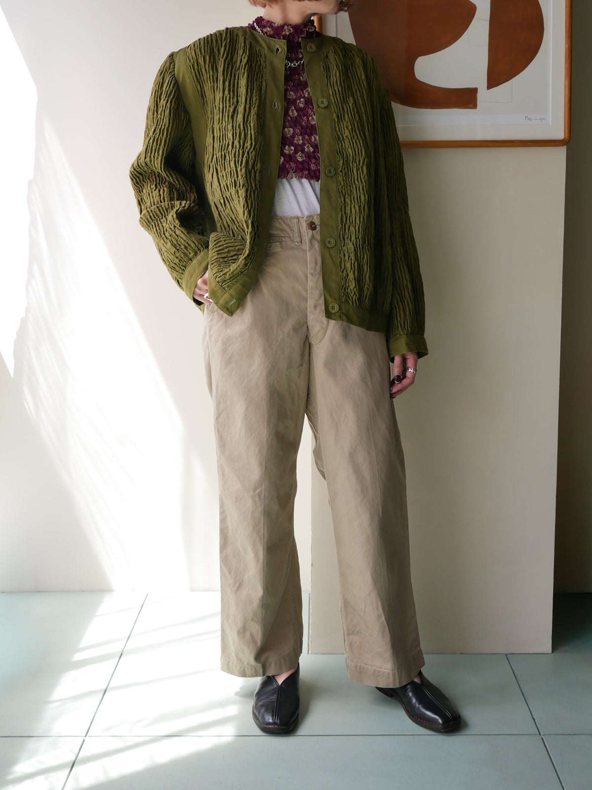 90s BIS shirring jacket