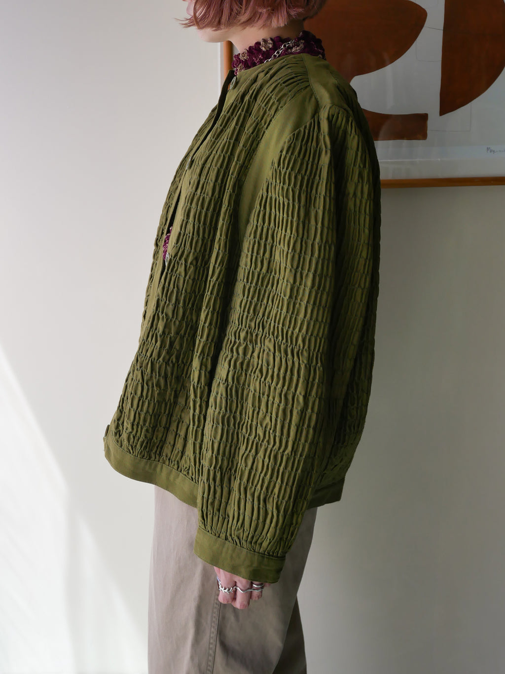 90s BIS shirring jacket