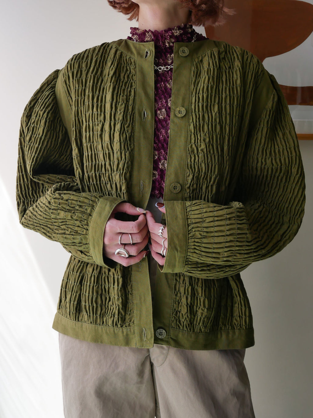 90s BIS shirring jacket