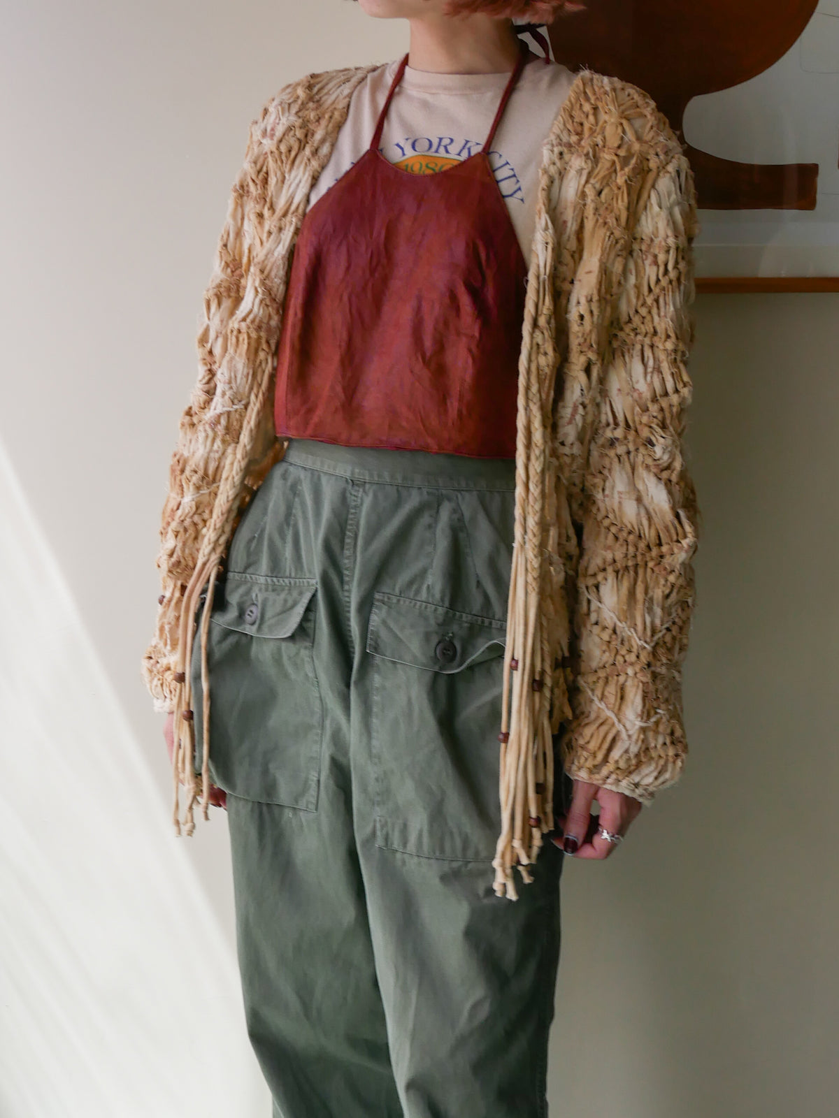 80s SANDY STARKMAN BOHO 3D  fringe Jacket