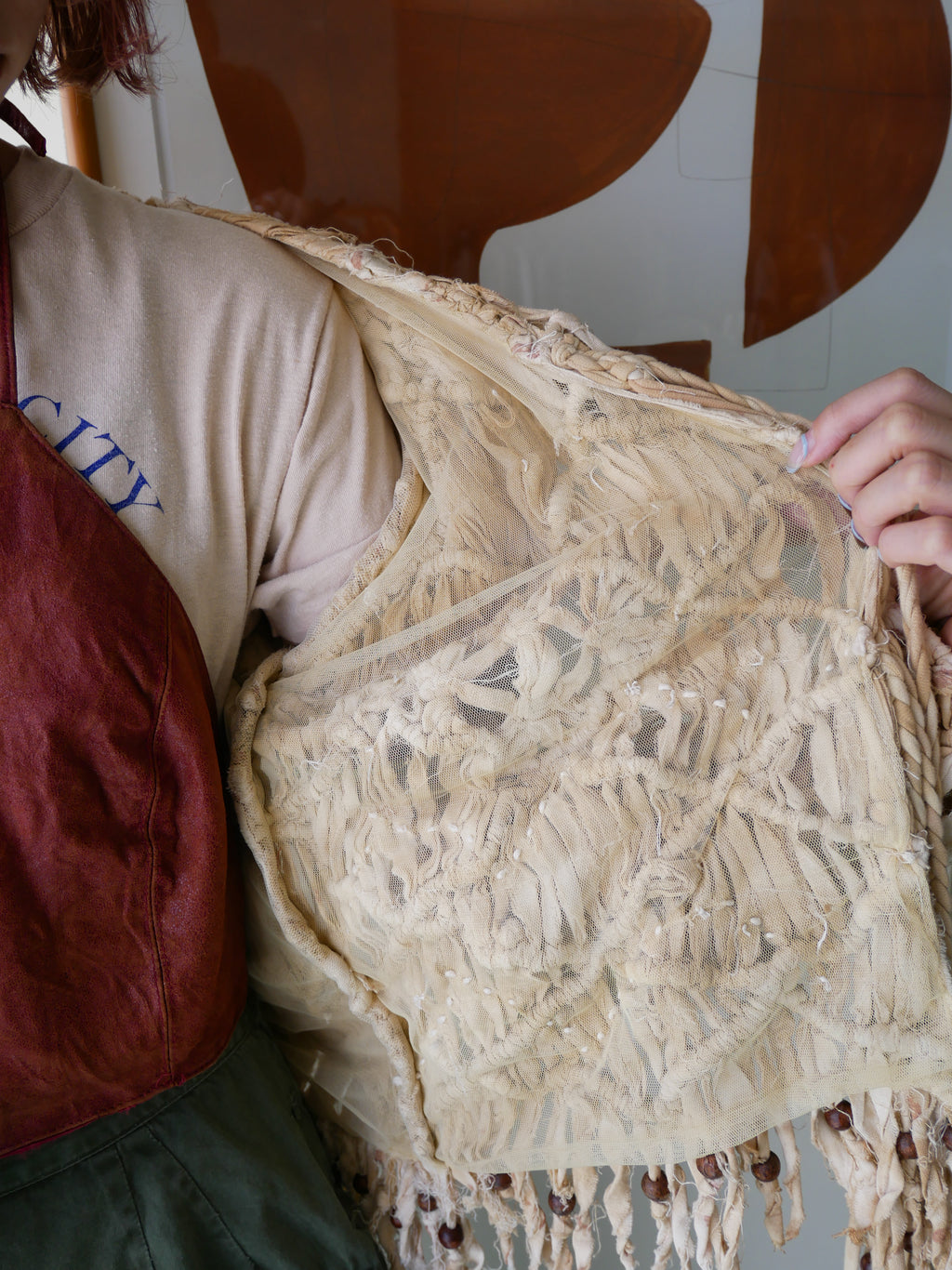 80s SANDY STARKMAN BOHO 3D  fringe Jacket