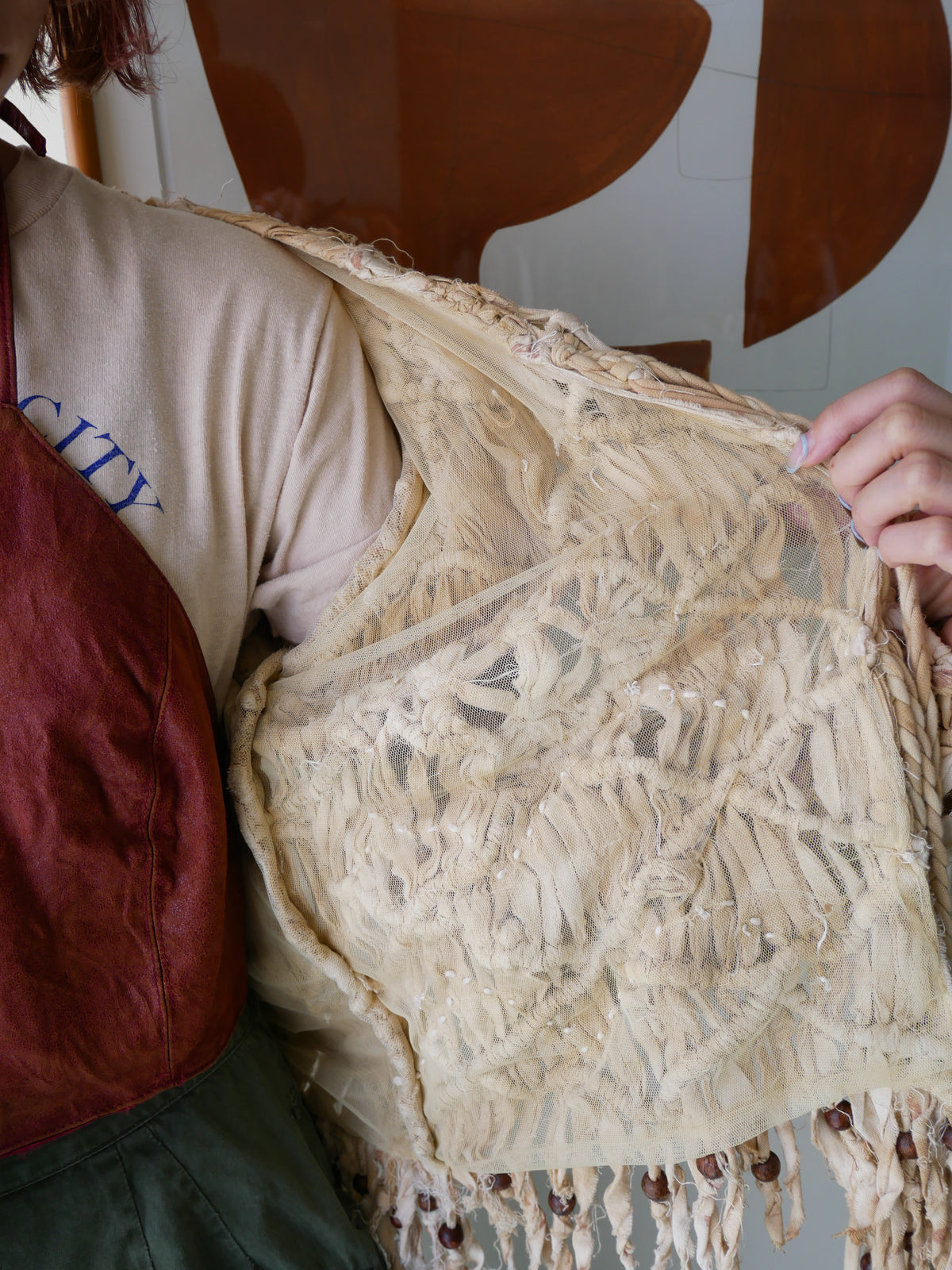 80s SANDY STARKMAN BOHO 3D  fringe Jacket