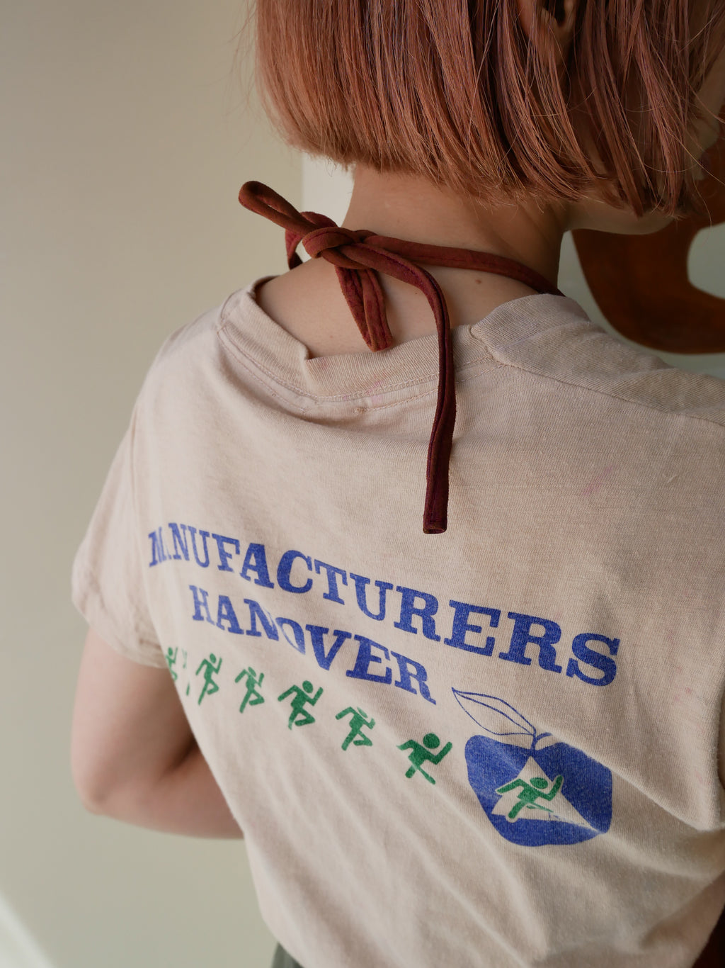 90s leather halter cami
