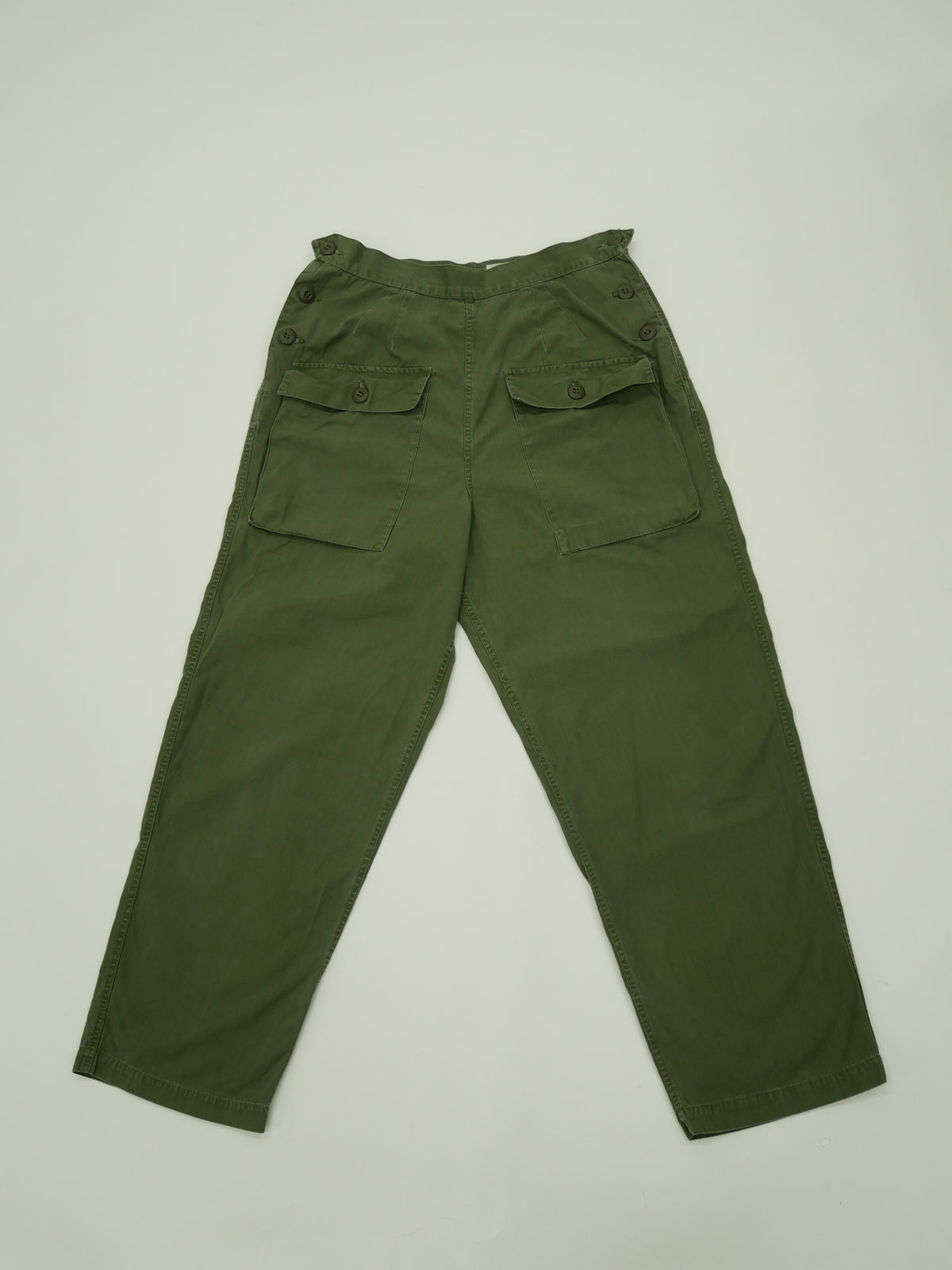 60s women's front pocket military pants