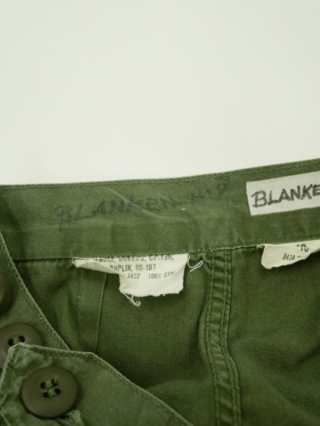 60s women's front pocket military pants
