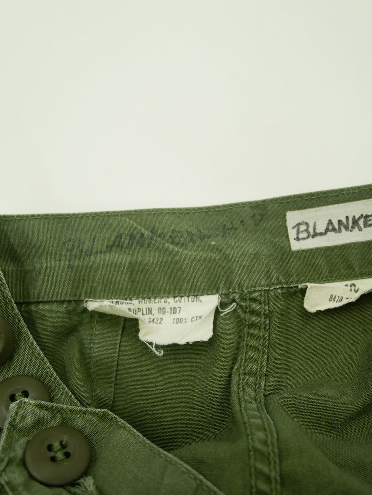 60s women's front pocket military pants