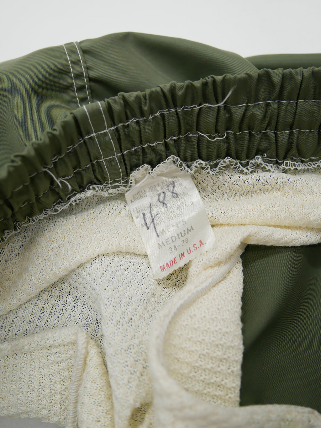 70s khaki nylon shorts