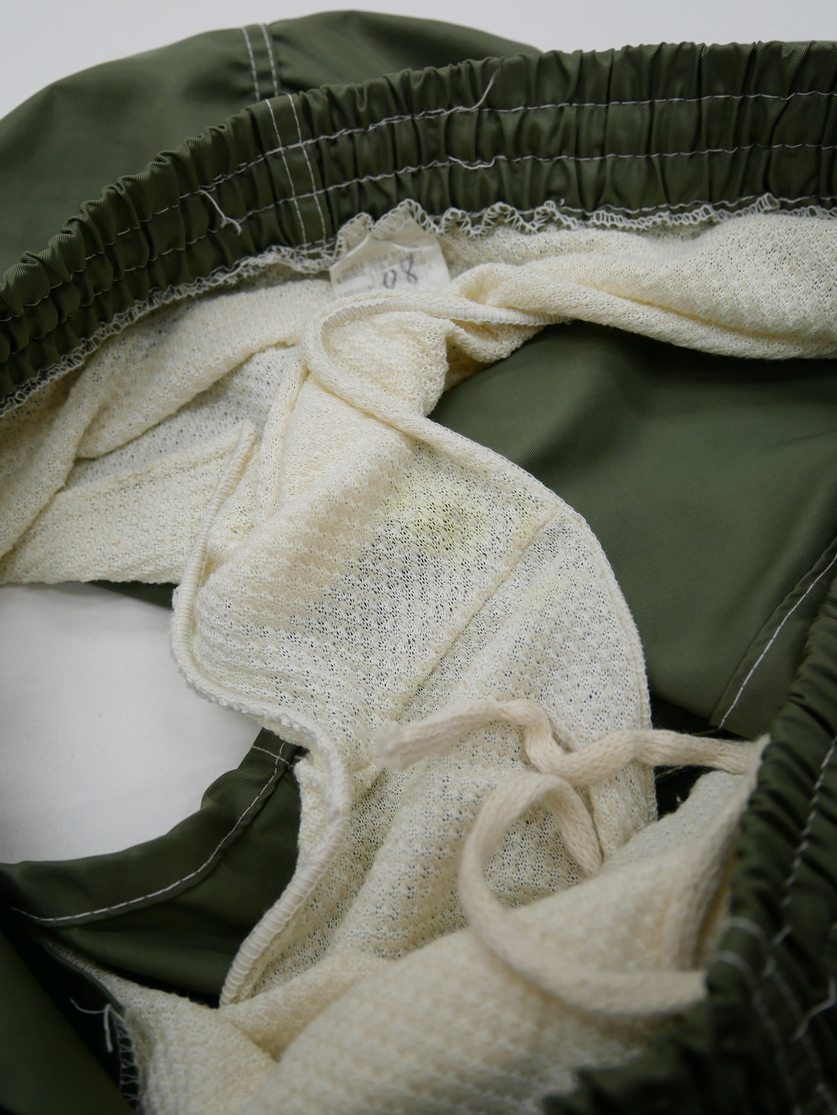70s khaki nylon shorts