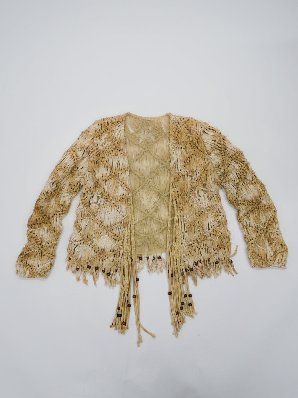 80s SANDY STARKMAN BOHO 3D  fringe Jacket