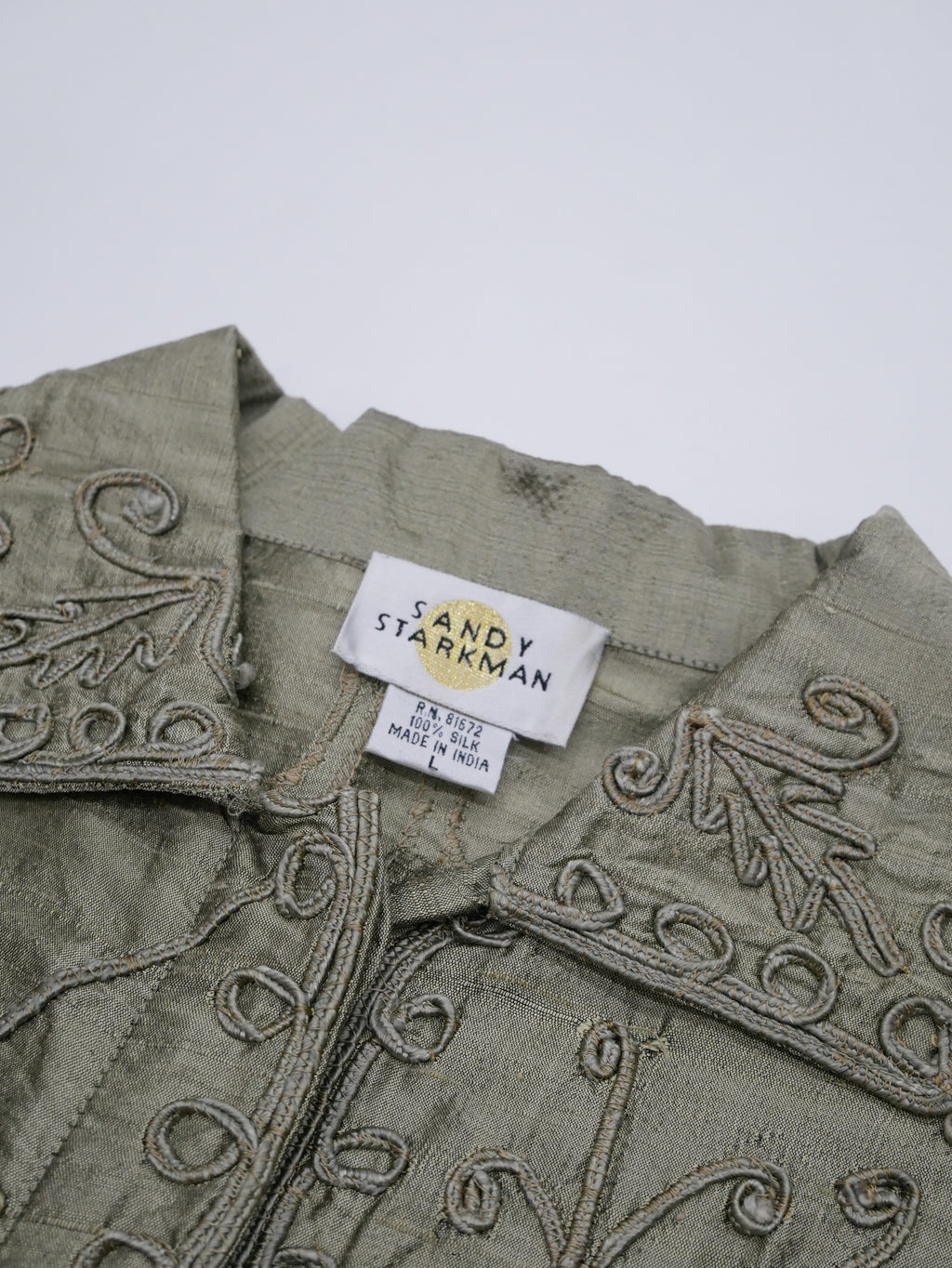 80s SANDY STARKMAN Tape ribbon art silk jacket