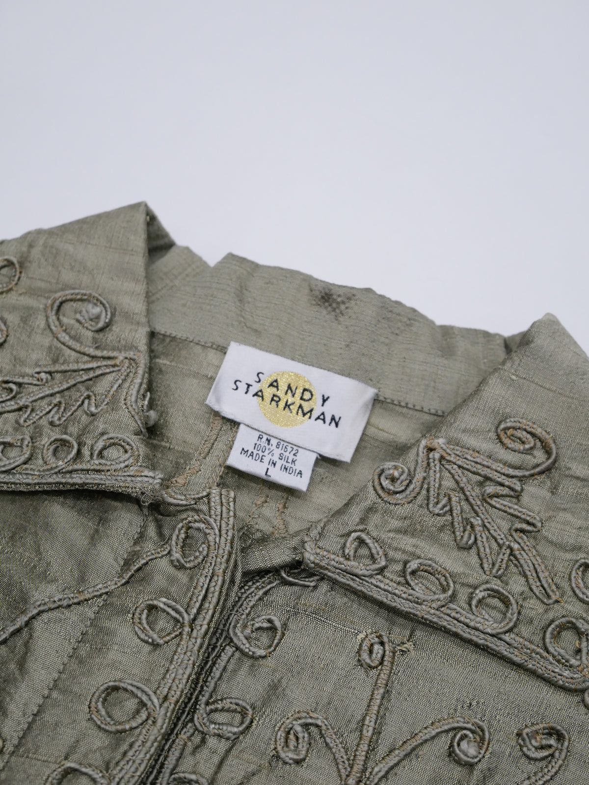 80s SANDY STARKMAN Tape ribbon art silk jacket