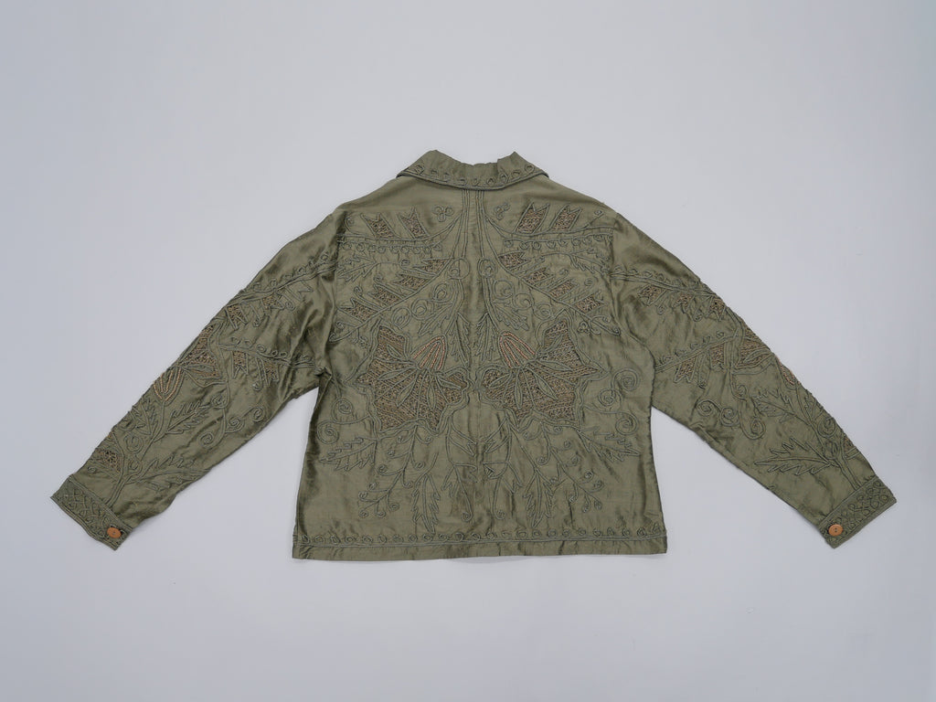80s SANDY STARKMAN Tape ribbon art silk jacket