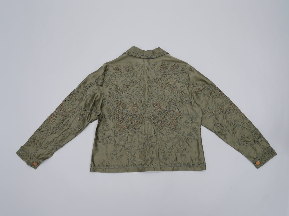80s SANDY STARKMAN Tape ribbon art silk jacket