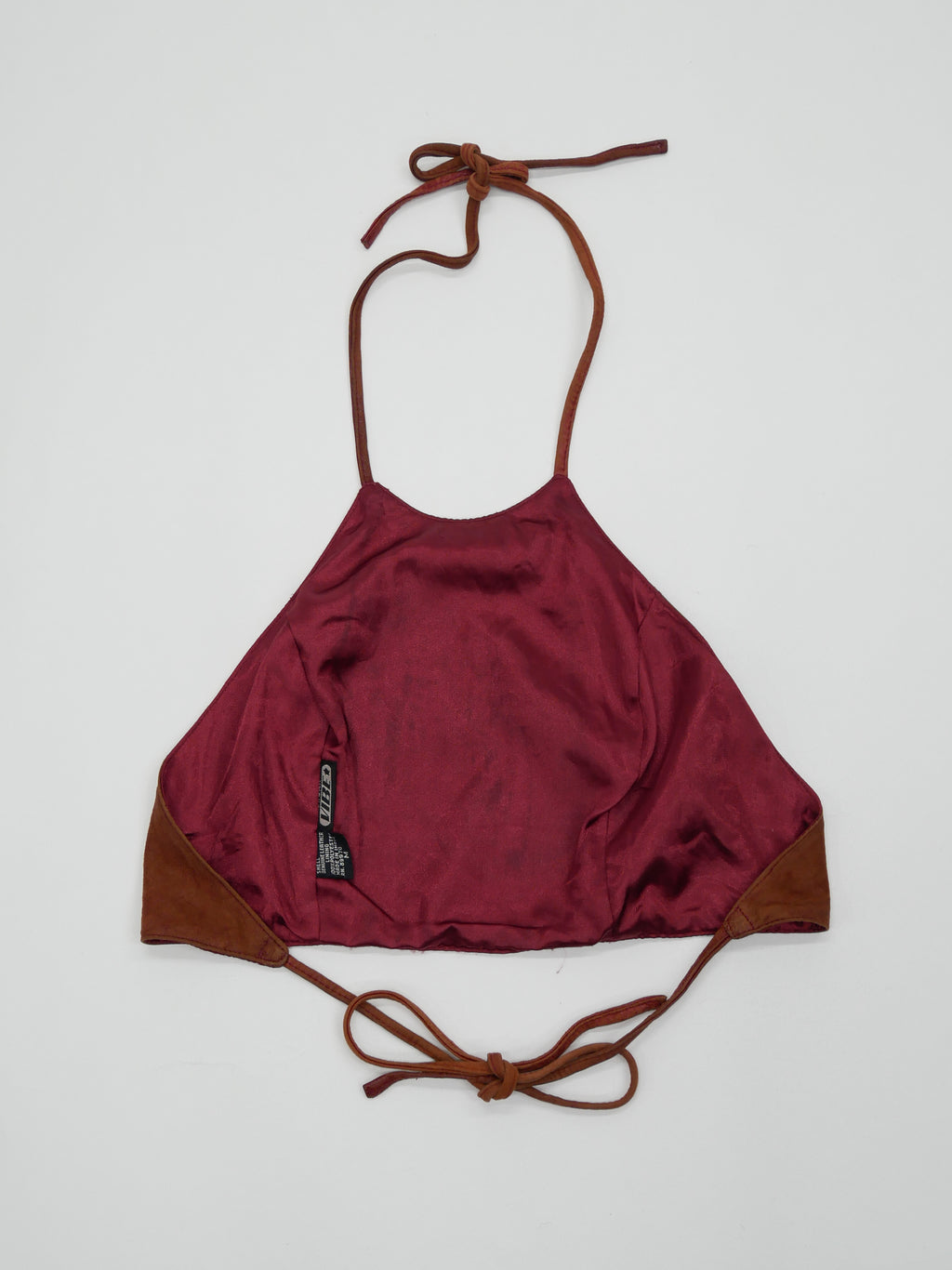 90s leather halter cami